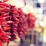 Chilies Drying in Santa Fe New Mexico